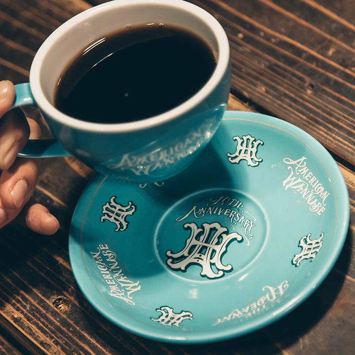THE HIDEAWAY FACTORY×AMERICAN WANNABE 「“AH” MONOGRAM Cup and Saucer」  カップ＆ソーサーセット