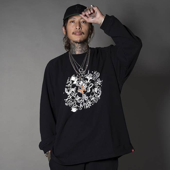 NASTOYS/ナストイズ「LONG SLEEVE OVER SWEAT」クルースウェット