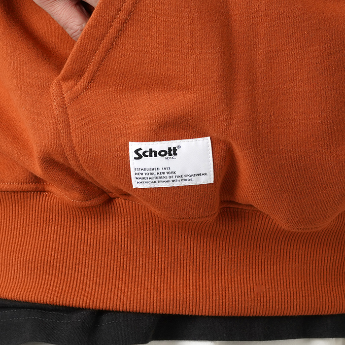 Schott × AMERICAN WANNABE「×AW HOODED SWEAT/ BLACK