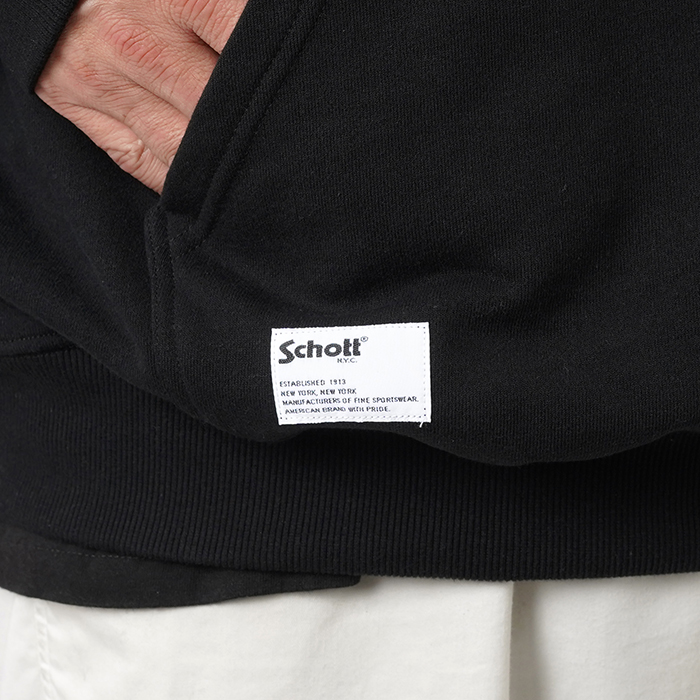 Schott × AMERICAN WANNABE「×AW HOODED SWEAT/ BLACK
