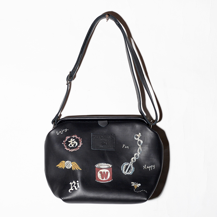 GLAD HAND×AMERICAN WANNABE 「LEATHER SHOULDER FRAME BAG HAND PAINT」レザー ショルダーバッグハンドペイント