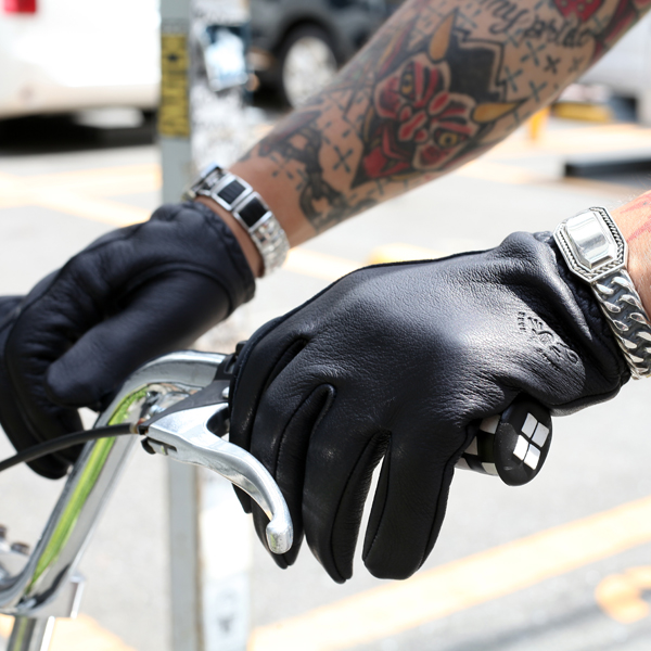 Lamp gloves/ランプグローブス「Deer Utility Glove Shorty / BLACK」ショートレザ－グローブ