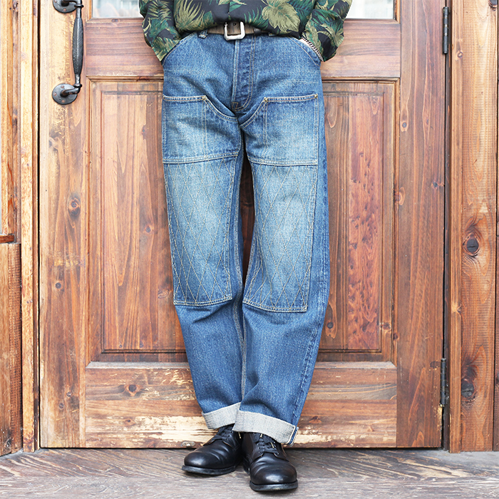 TROPHY CLOTHING/トロフィークロージング 「1606H HERITAGE W Knee STD DIRT DENIM」  スタンダードダブルニーダートダメージデニム