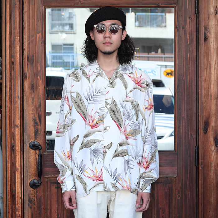 TR24SS-405 /「Duke Hawaiian L/S Shirt / WHITE」ハワイアンL/Sシャツ