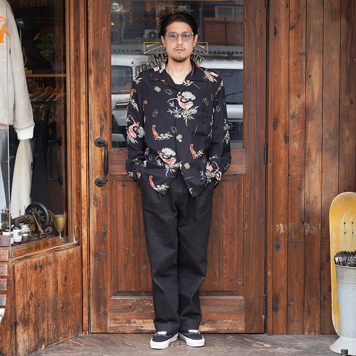 GSV5107 /「LADY WITH PANTHER - L/S SHIRTS / BLACK