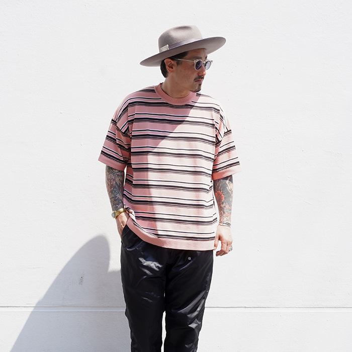 NTCO-250201 /「Border Crew Neck S/S Knit / PINK」ボーダー NTCO-250201 /「Border Crew Neck S/S Knit / PINK」ボーダー