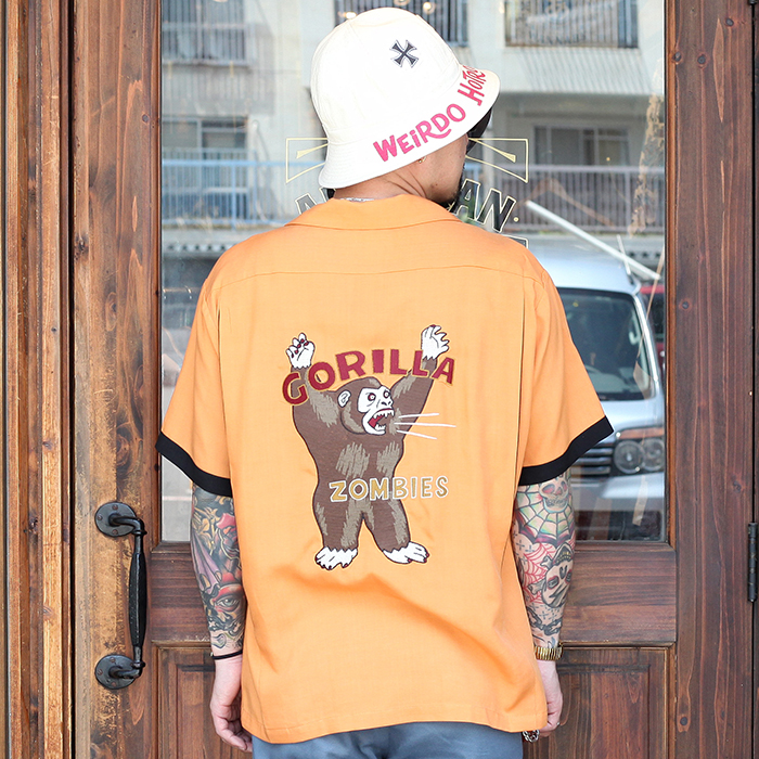 WEIRDO/ウィアード 「GORILLA ZOMBIES - S/S BOWLING SHIRTS」 レーヨンボーリングS/Sシャツ