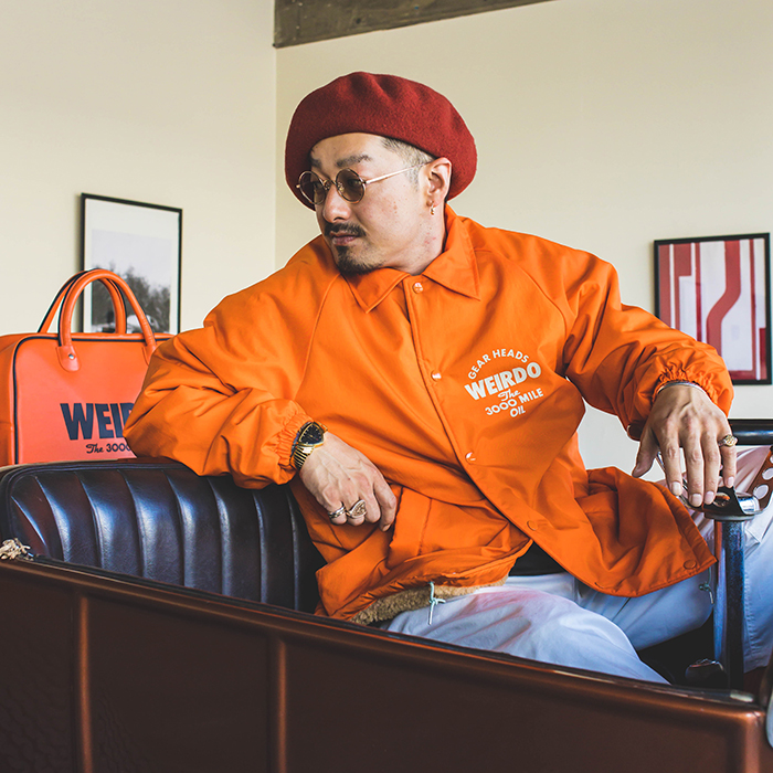 限定】WEIRDO×AMERICAN WANNABE「3000MILE - COACH JACKET / ORANGE」