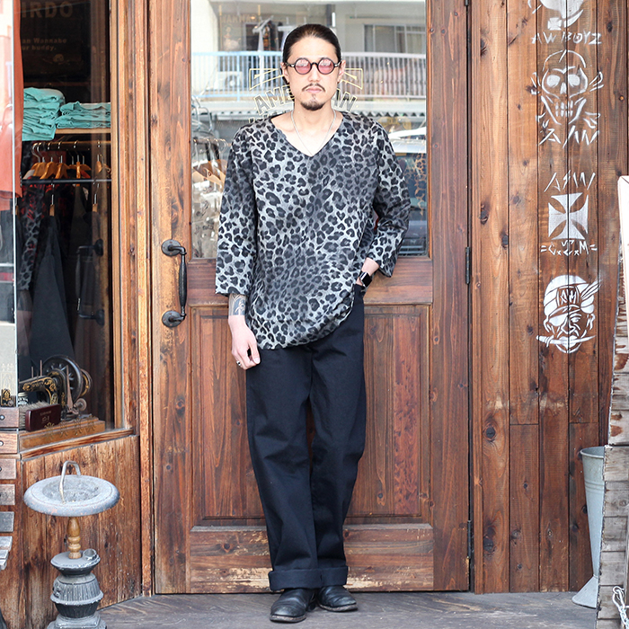BLACK SIGN/ブラックサイン 「Leopard Pattern Pullover Shirt ...